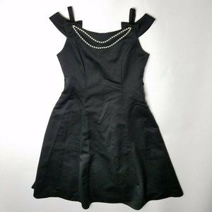 Jenny Annie Dots Girls Dress Party Black Pearls 12